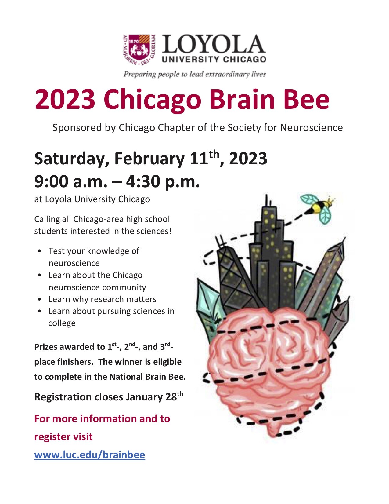 Brain Bee Flyer (text below)